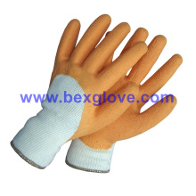 10 Gauge Polyester Liner, Latex Coating, 3/4, Crinkle Finish Handschuh